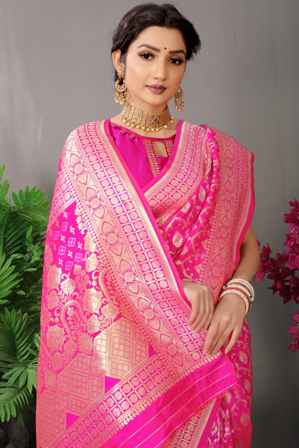 PINK_ZARI_WORK_PATOLA_SILK_SAREE